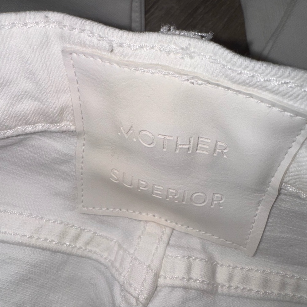 Mother Superior white lace up fly dazzler ankle chew high rise skinny jeans 25 - Picture 11 of 16